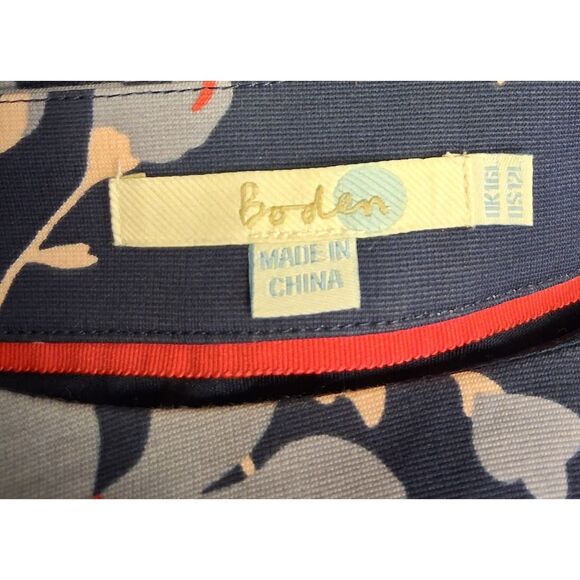 Boden womens size 12L shift dress blue midi which stretch cotton blend - Picture 7 of 9